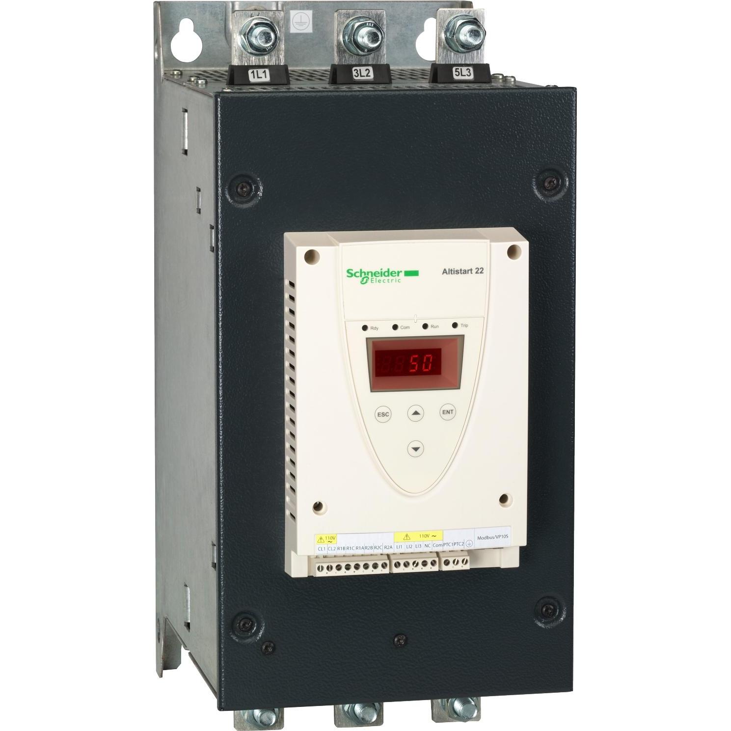 Schneider Electric, Unità di controllo motore, Avviatore dolce AT22 210A 400V trifase. IP00
