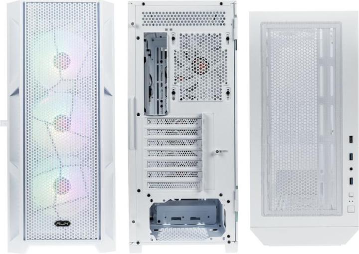 Produktbild Raijintek PONOS Ultra Mesh Midi-Tower, Tempered Glass - weiss (E-ATX, mATX, ATX, Mini-ITX)