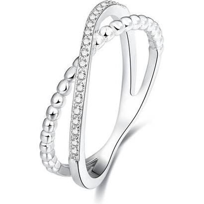 Beneto, Anello, Anello doppio in argento AGG145 - Circuito: 54 mm (L), (54)