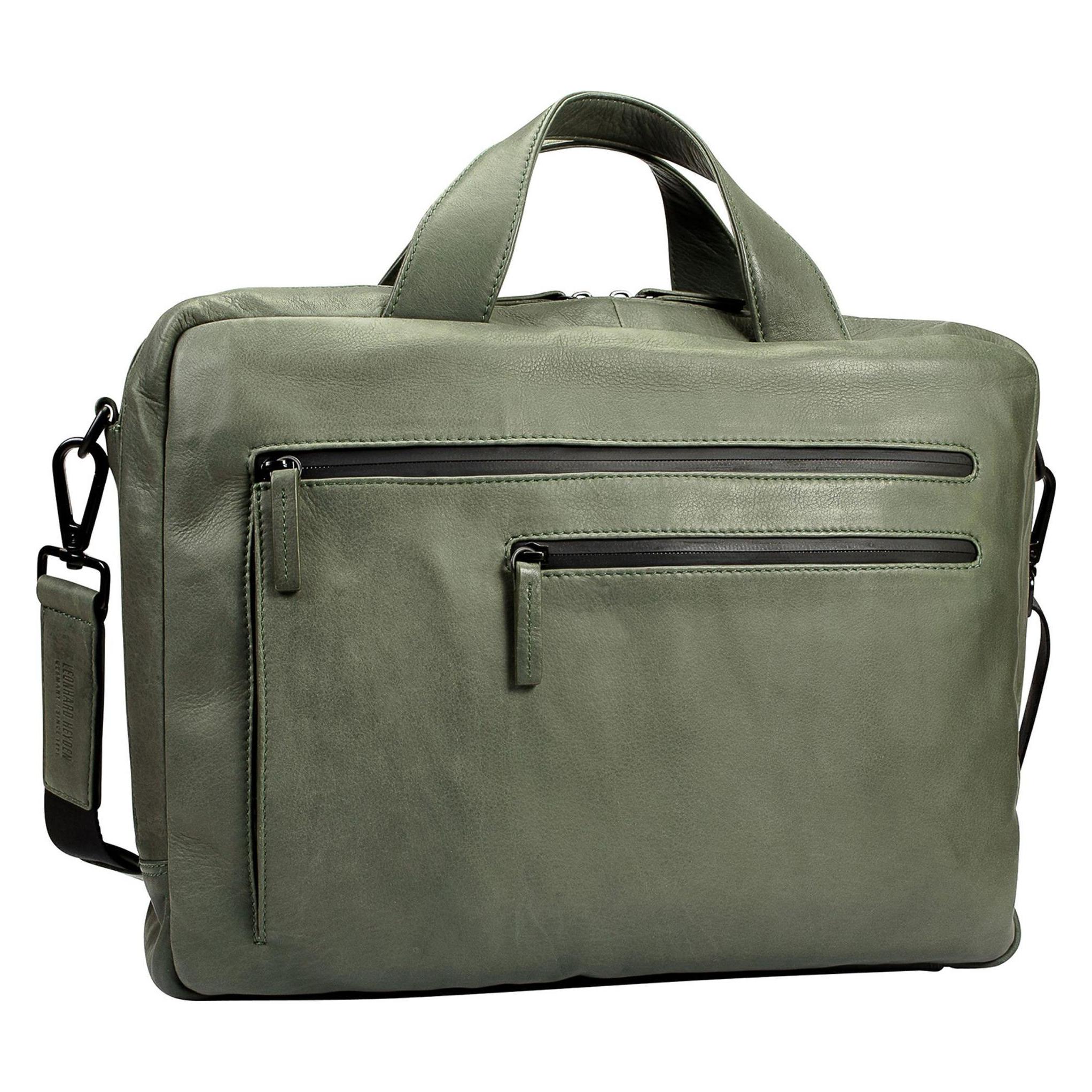 Leonhard Heyden Laptoptasche Den Haag 6750 Rv-Aktenmappe 2 Fächer (17"), Notebooktasche, Grün