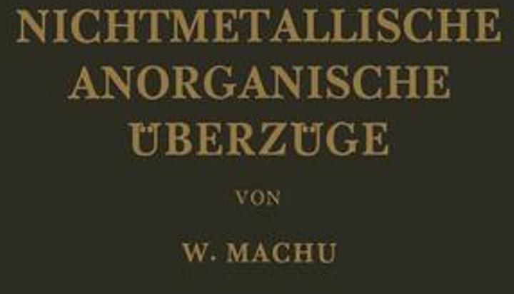Produktbild Nichtmetallische Anorganische Überzüge (Deutsch, Willi Machu, 2012)