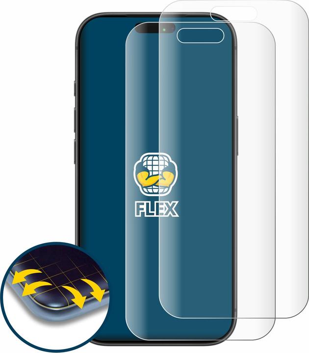 Produktbild BROTECT Fullscreen für Apple iPhone 17 Pro Schutzfolie Displayschutz Folie Klar Transparent (2 Stk., Apple iPhone 17 Pro)