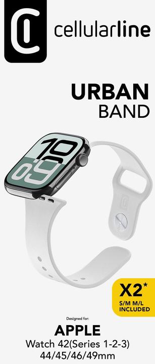 Immagine prodotto Cellularline Urban Band - Apple Watch 42/44/45 mm (45 mm, 44 mm, 42 mm, Silicone)