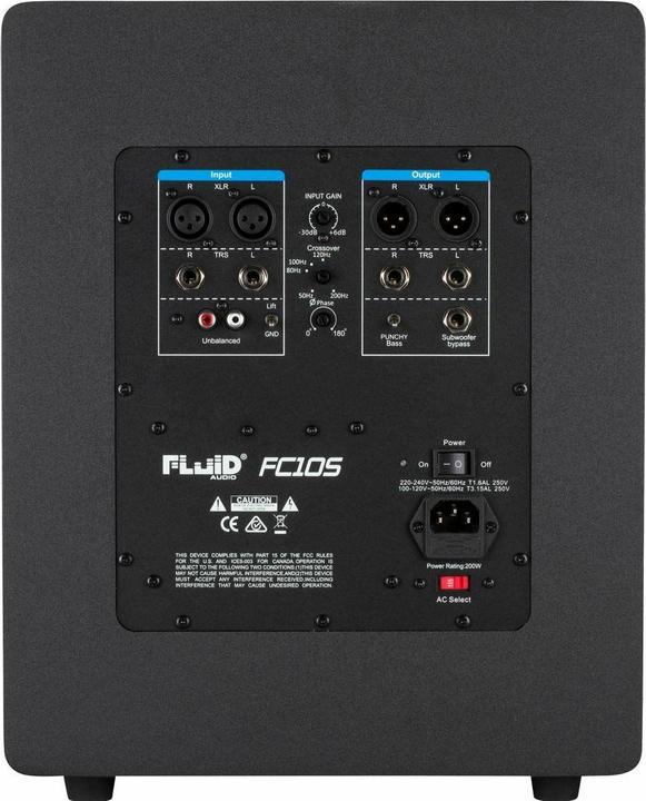 Produktbild Fluid Audio FC10S - Aktywny 10 subwoofer studyjny (Subwoofer aktiv, 1 Stk., 1x 200 W)