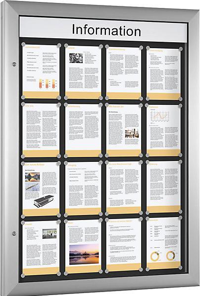 Image du produit kaiserkraft Vitrine d'affichage pour l'intérieur et l'extérieur (Tableau magnétique, 102,5 x 138 cm)