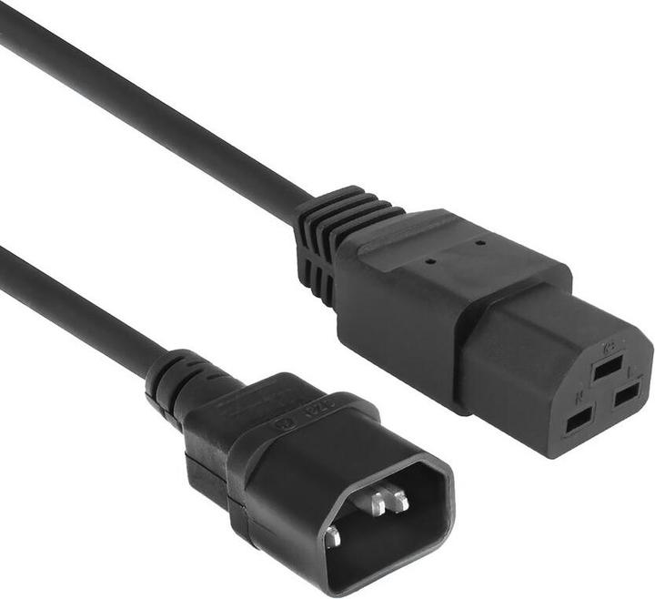 Produktbild Powercord C14 - C21 IEC60320 black 1 m (1 m)