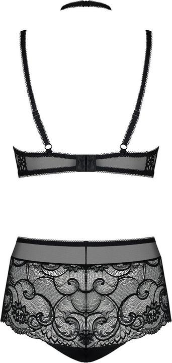 Actual product image Obsessive Elizenes 2 Stück Spitze BH Set mit Neckholder Schwarz (S, M)