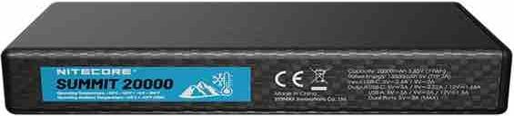 Immagine prodotto Nitecore Powerbank SUMMIT20000 - 20000mAh, resistente al freddo (20000 mAh, 30 W, 77 Wh)