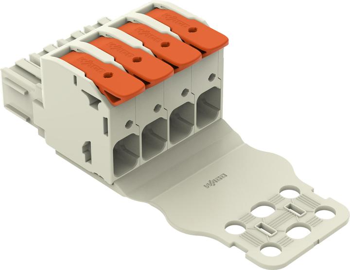 Produktbild Wago 832-1104/334-000 1-Leiter-Federleiste Hebel Zugentlast- ungsplatte 16 mmÂ² R