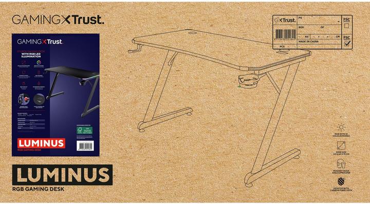 Image du produit Trust GXT 709 Luminus Gaming LED Desk