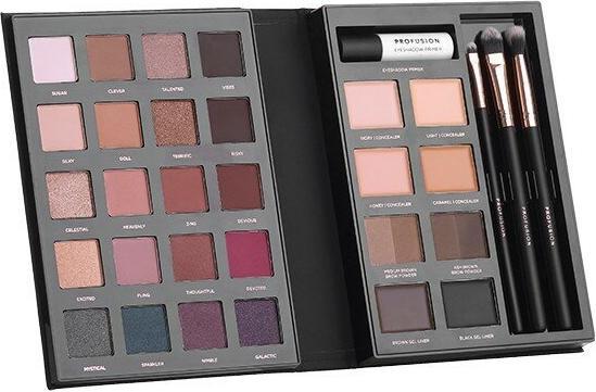 Image du produit Profusion Pro Eyes 32 pc Professional Eye Kit - Ombre à paupières, Poudre à sourcils, Pinceaux