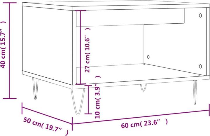 Image du produit vidaXL Couchtisch (50 x 60 x 40 cm)