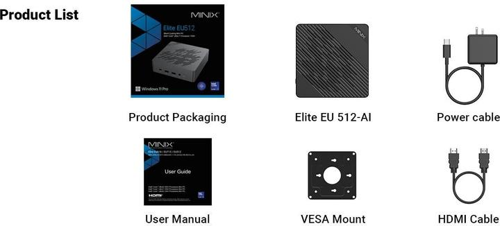 Produktbild Minix Elite EU512-AI (Intel Core Ultra 5 125H, 16 GB, 512 GB)