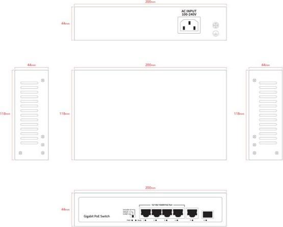 Immagine prodotto Ernitec Non gestito, 4 x 10/1000Mbps (4 porte)