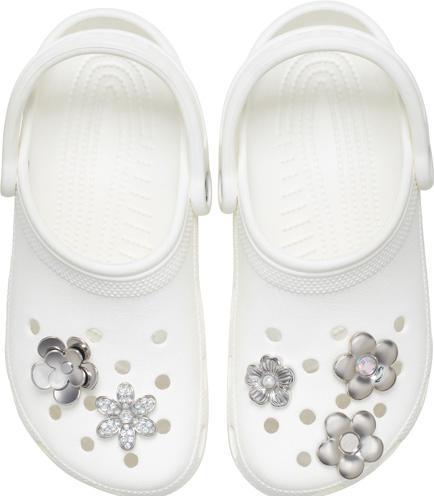Actual product image Crocs Monochrome Slvr Flwrs/5 Pack (One size)