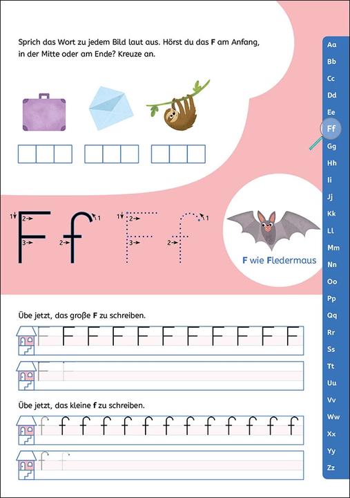 Actual product image Schreiben lernen mit Spurrillen - Buchstaben (German, Carmen Eisendle, Loewe learning and puzzles, 2023)