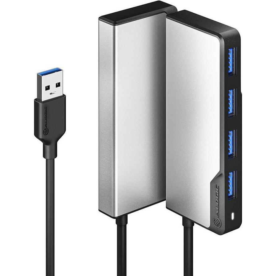 Alogic USB-A Fusion SWIFT 4-in-1 (USB-C, 4 Ports), Dockingstation + USB Hub, Grau