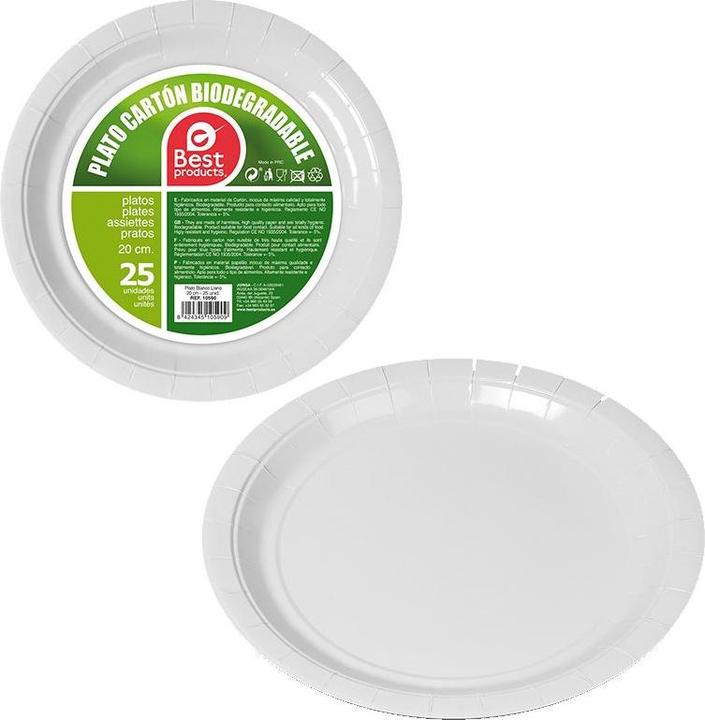 Best Products Green 25 weisse Pappteller 20cm (25x)