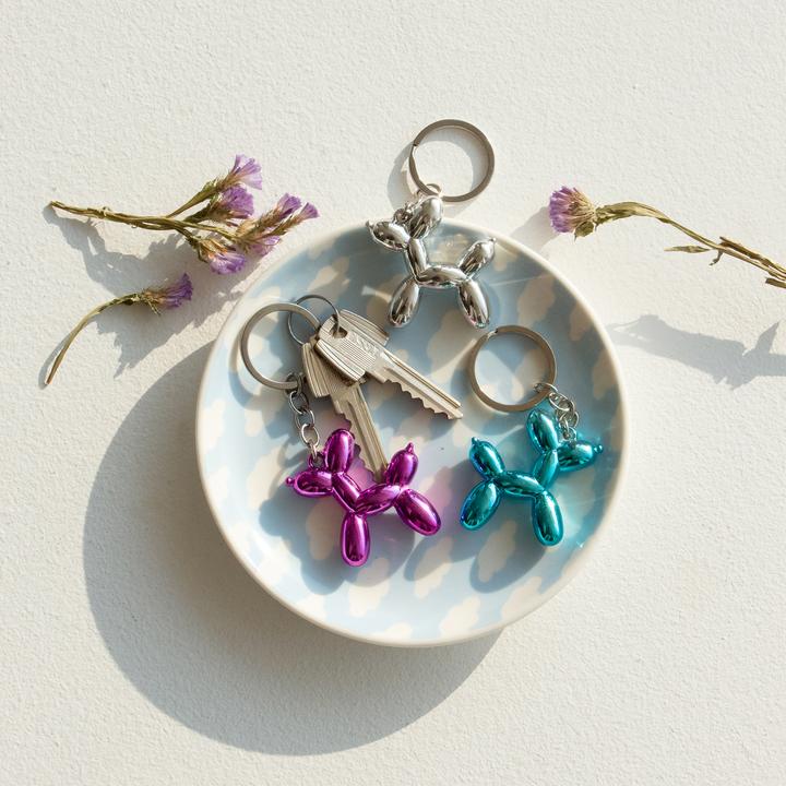 Actual product image Helio Ferretti Metallic Puppy Keychain