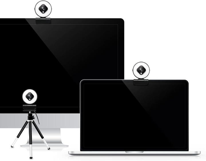 Produktbild LogiLink UA0384 Webcam LL1 Stream, USB 2.0, HD 1920x1080, 76 degree, black (2.10 Mpx)