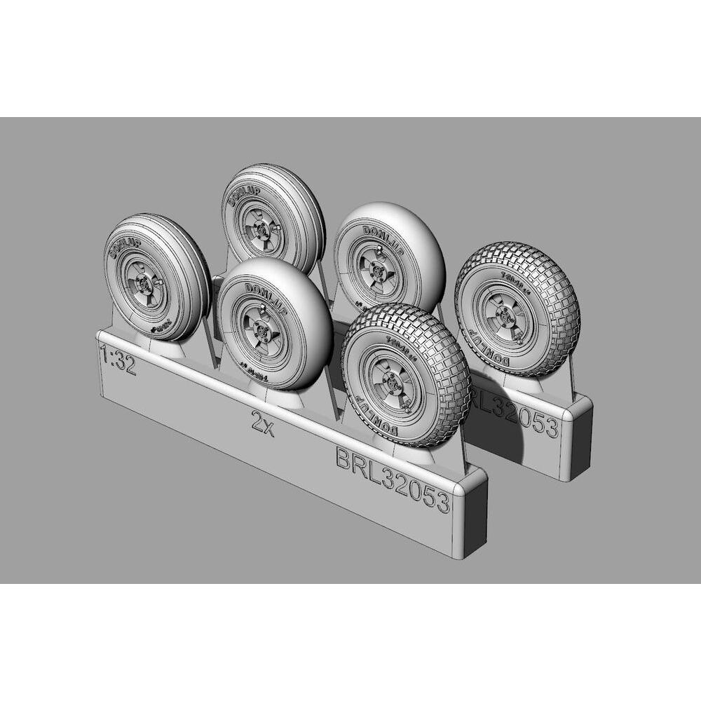 Brengun Spitfire 4 spoke wheels set (3 types of tires)