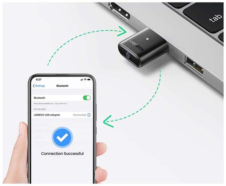 Immagine prodotto Ugreen Bluetooth 5.0 USB Adapter (Trasmettitore e ricevitore)