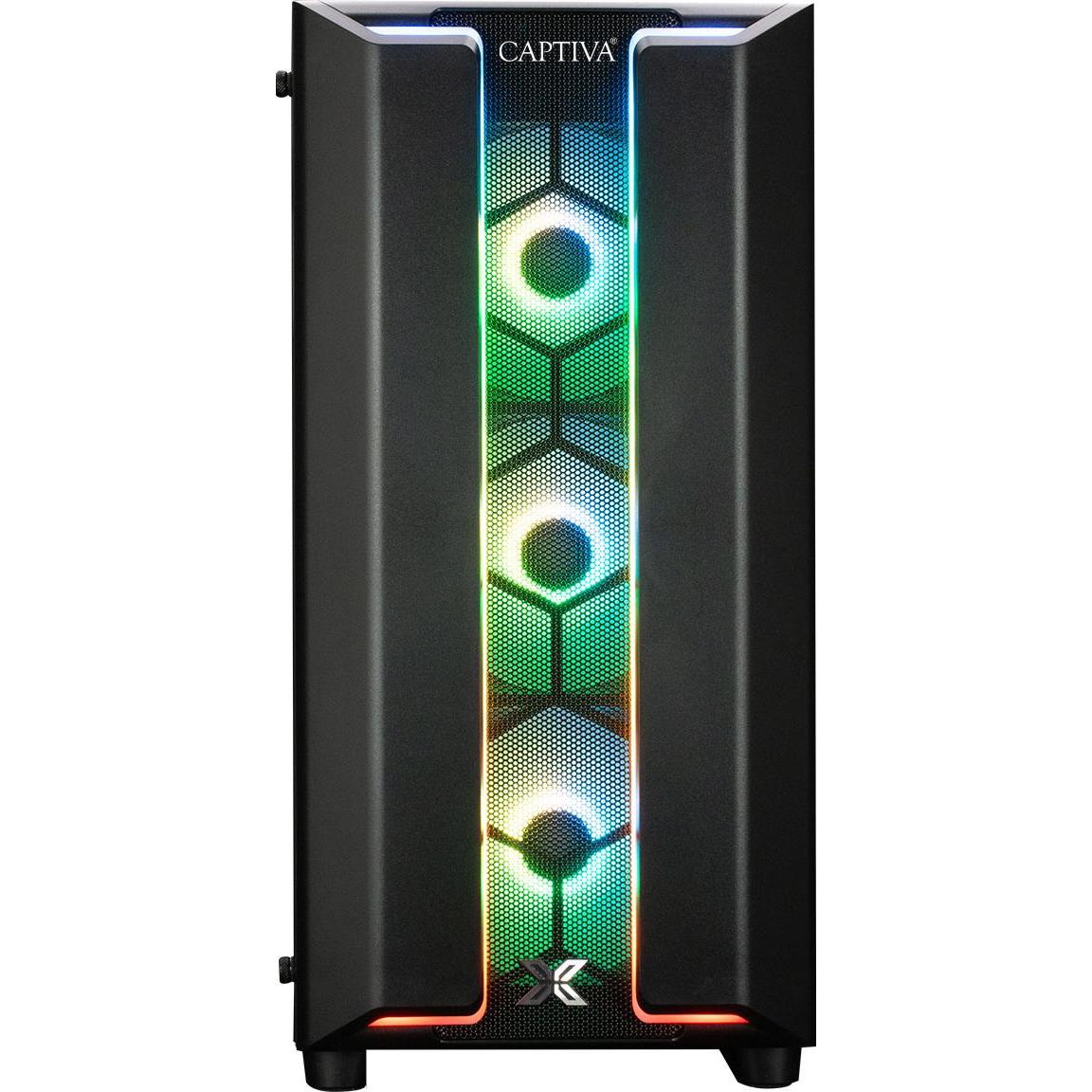 Thumbnail - Captiva Advanced Gaming R86-984 Ryzen 7 RTX 4060 Ti (AMD Ryzen 7 7700X, 16 GB, 1000 GB, GeForce RTX 4060 Ti), PC, Schwar...