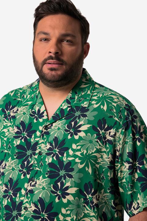Immagine prodotto Men+ Hemd, Halbarm, floraler Druck, Cuba-Kragen (XL)