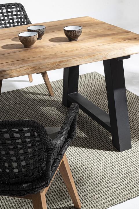 Actual product image Bizzotto Garden table Rolland anthracite (240 x 100 x 77 cm)