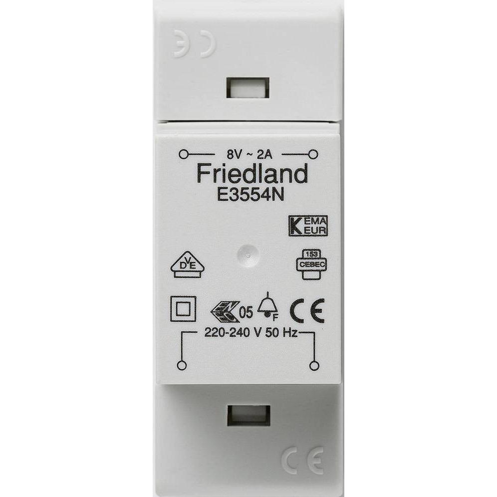 Honeywell, Zubehör Gebäudesicherheit, Klingeltrafo VDE E3554N Friedland 8V/2A