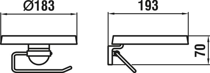 Image du produit Laufen Kartell Support de papier toilette, L/P : 185/185 mm, disque déco cristal, H3843320040001