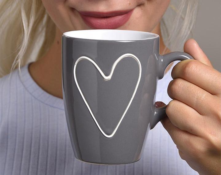 Produktbild G. Wurm Kaffeebecher 'Herz' 3fach sortiert (250 ml, 1 x)