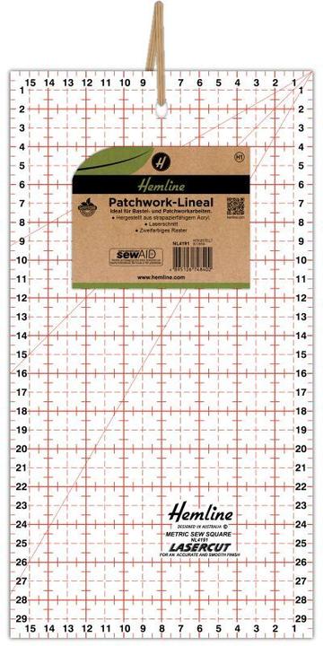 Actual product image Hemline Patchwork ruler 30x16 cm 1 pc