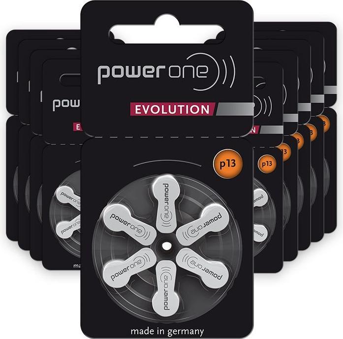 Actual product image Powerone Evolution p13 hearing aid batteries (60 pcs., A13, 315 mAh)