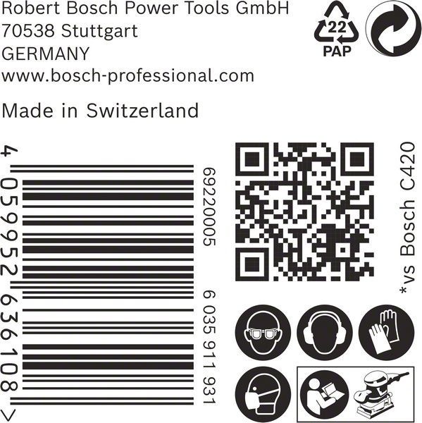 Produktbild Bosch Professional Zubehör EXPERT C470 Schleifpapier, 80 x 133 mm, G 40, 50 Stück (G40)