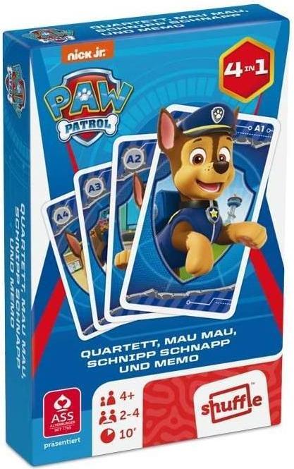 Actual product image ASS Altenburg 22583134 - Paw Patrol - Quartet 4 in 1, Card Game, for 2-4 Players, from 4 years (English, 2 - 4 Players)