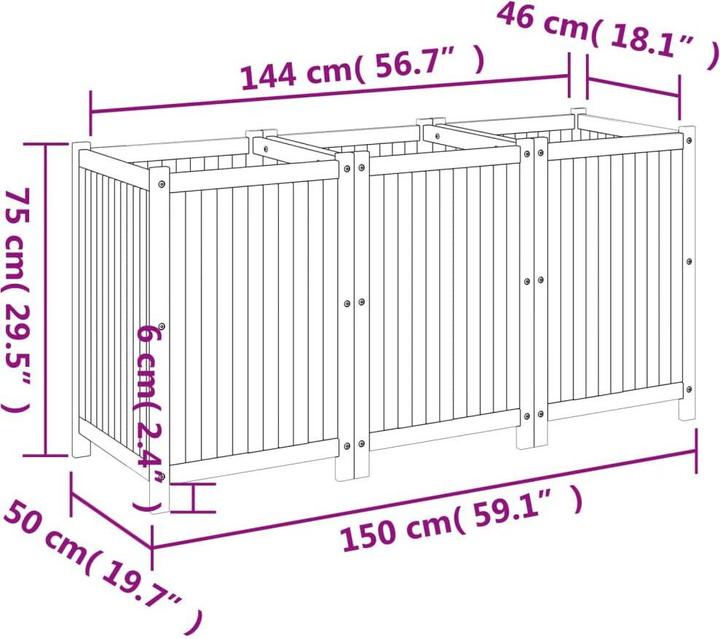 Actual product image vidaXL Pflanzkübel