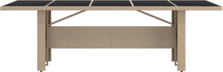 Image du produit vidaXL Gartentisch mit Glasplatte (240 x 90 x 75 cm)