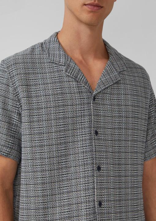 Produktbild S.Oliver Hemd Resort Fit: Strukturiertes Kurzarmhemd mit Reverskragen (S)