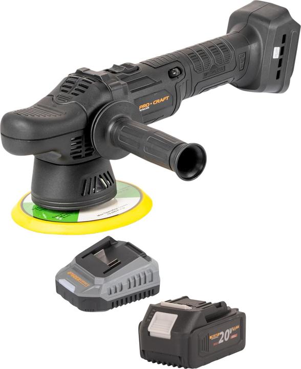 Produktbild Procraft PM20bb Akku Poliermaschine 20 V 150 mm + 1x Akku 4,0 Ah + Ladegerät