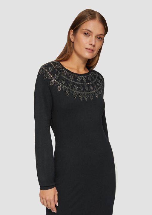 Immagine prodotto S.Oliver Kleid Feinstrickkleid mit Strass-Details (38)