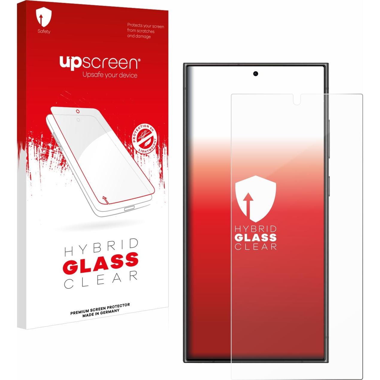 upscreen Scratch Shield Panzerglasfolie (1 Stück, Samsung Galaxy S24 Ultra), Smartphone Schutzfolie, Transparent