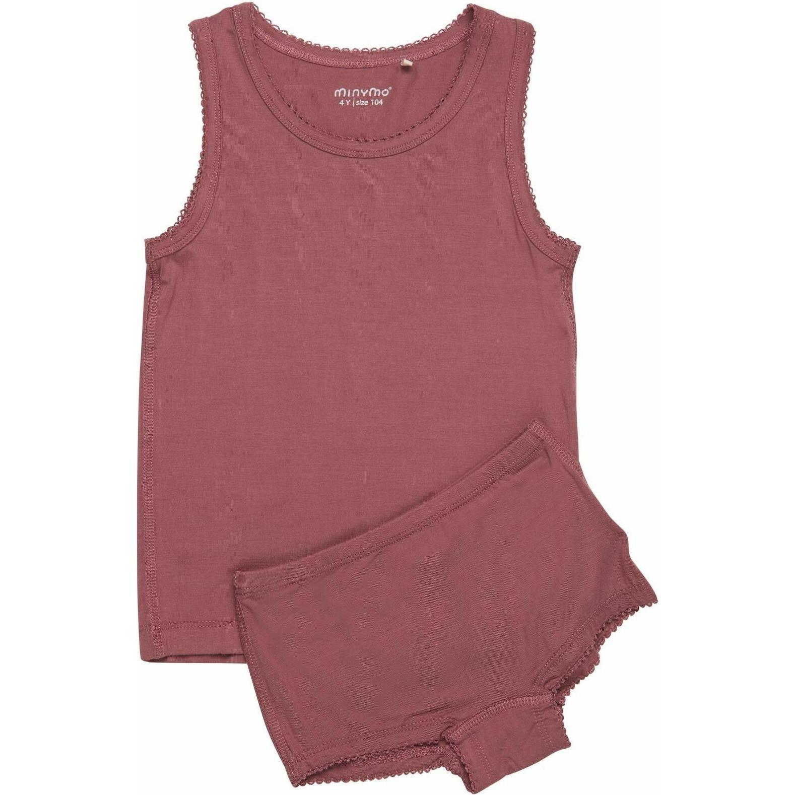 Minymo, Unterhosen, Unterwäsche-Set Girl Rose Brown Gr. 92, Rot, (92)