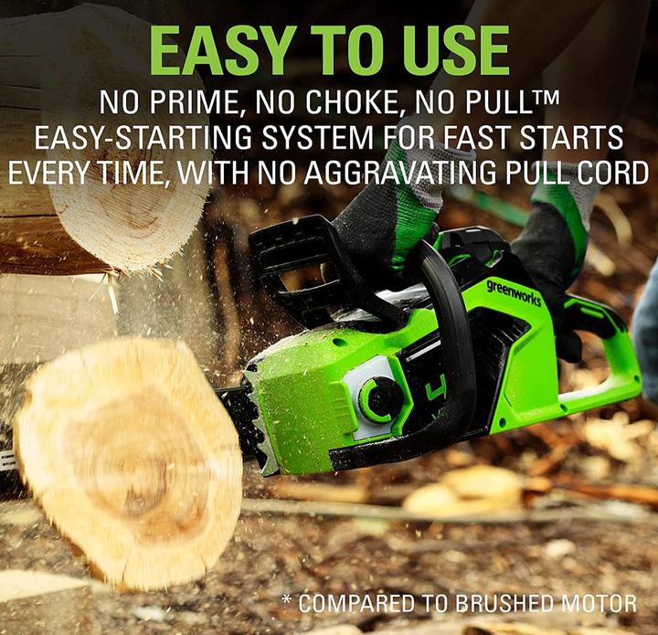 Actual product image Greenworks Piła łańcuchowa GD40CS18 40 V 40 cm (Battery chain saw)