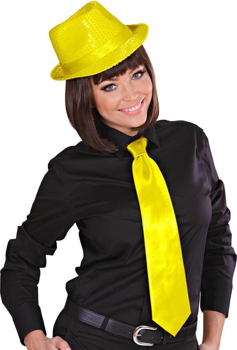 Actual product image Widmann Necktie satin neon yellow