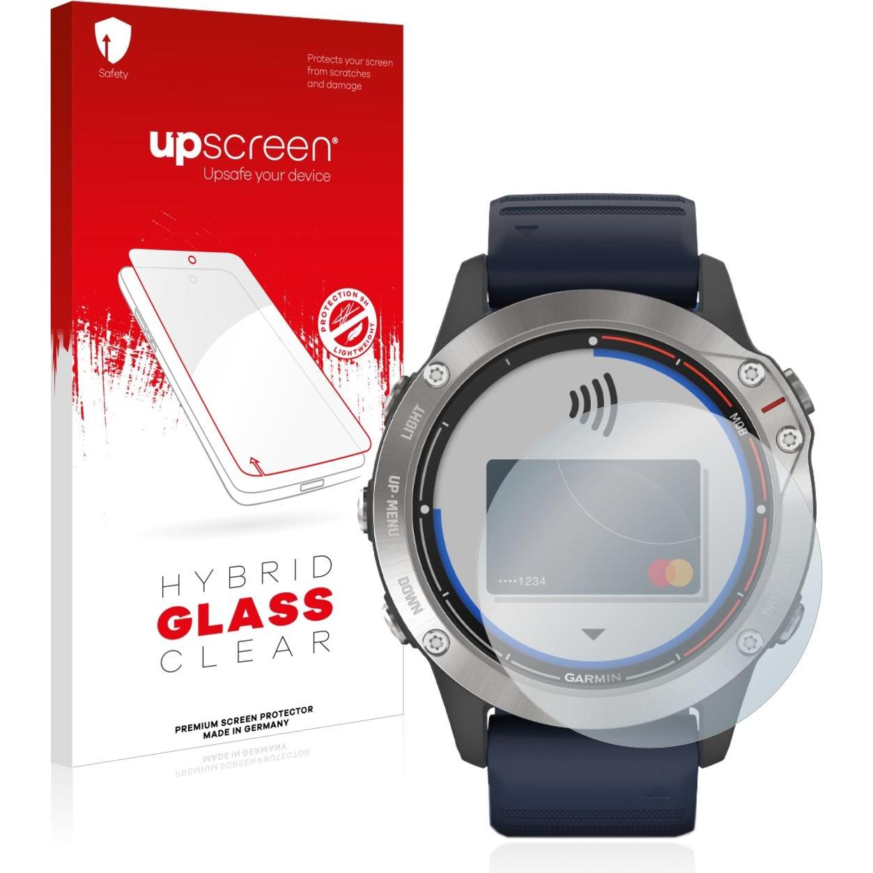 upscreen Scratch Shield Panzerglasfolie, Smartwatch Schutzfolie, Transparent