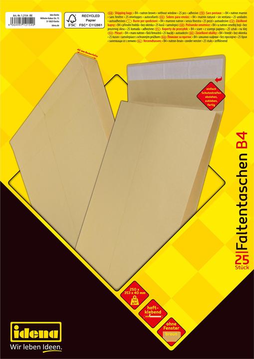 Actual product image Idena FT B4 brown 25er 4cm bottom hk o.F. FSC-Rec (25 x)