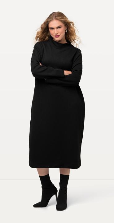 Image du produit Ulla Popken Robe en molleton texturé à col montant et manches longues (46, 48)