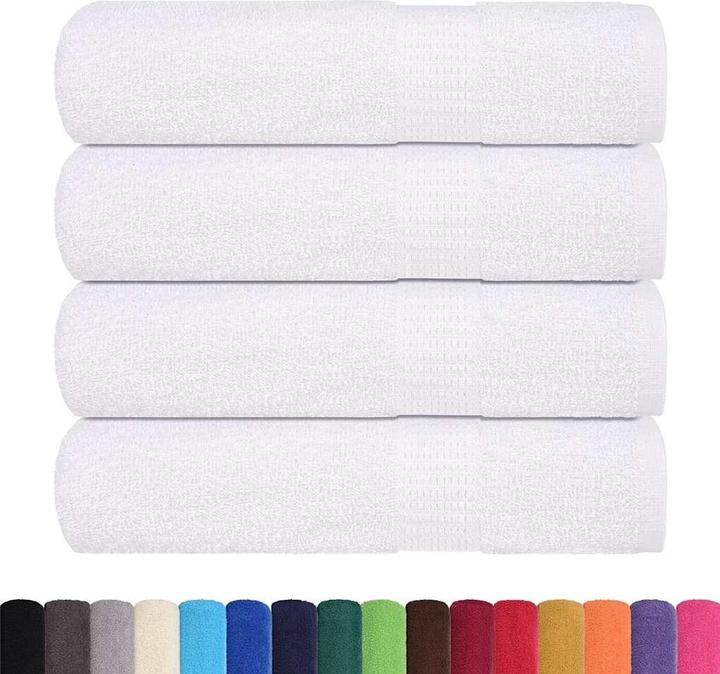 Immagine prodotto vidaXL Asciugamani da bagno 4 pz. Bianco 100x150 cm 360 g/m² 100% cotone Asciugamano da doccia (100 x 150 cm)