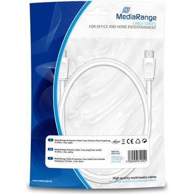MediaRange Antennen-Kabel, Koax-Stecker/Koax-Kupplung, 75 Ohm (Antennenkabel), Antennenkabel